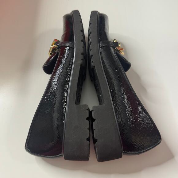 MUNRO Viv Lug Loafer Black Gold Chain Arch Support 11 Narrow - Picture 6 of 9